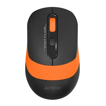 Мышь A4Tech Fstyler FG10 черный/оранжевый оптическая (2000dpi) беспроводная USB (4but)